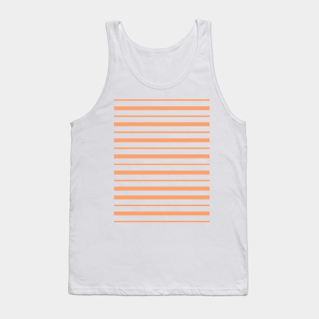 Minimalist Peach Stripes Tank Top by craftydesigns